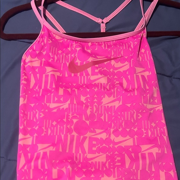 Nike Vivid Pink Logo Swimsuit - Picture 2 of 6